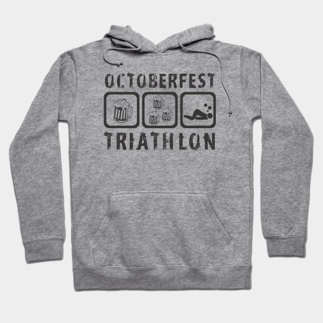 Funny Oktoberfest Triathlon Beer T-Shirt Gift Apparel Hoodie by JDaneStore